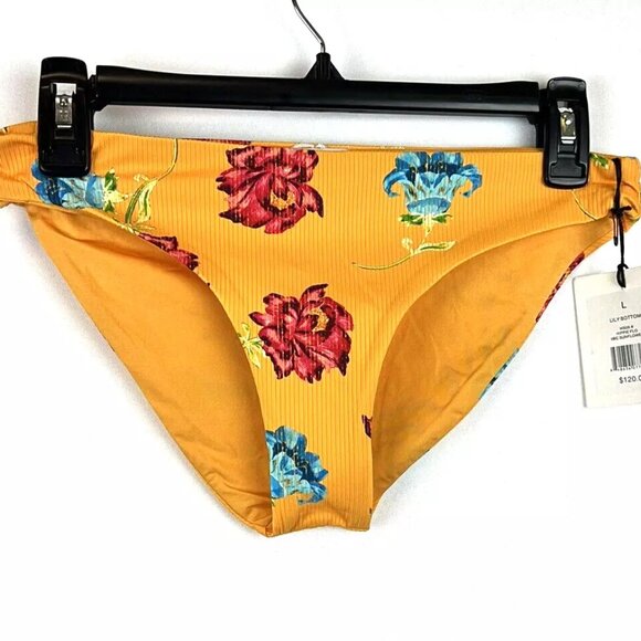 Onia Womens Lilly Swim Bottom Sunflower (Orangish-Yellow Color) Size Large - Picture 1 of 3